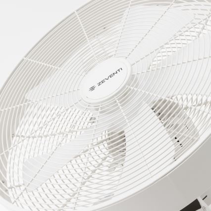 ZEVENTI - Väggfläkt FREEZE 50W/230V diameter 40 cm vit + fjärrkontroll