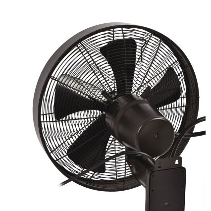 ZEVENTI - Väggfläkt FREEZE 50W/230V diameter 40 cm svart/brun + fjärrkontroll