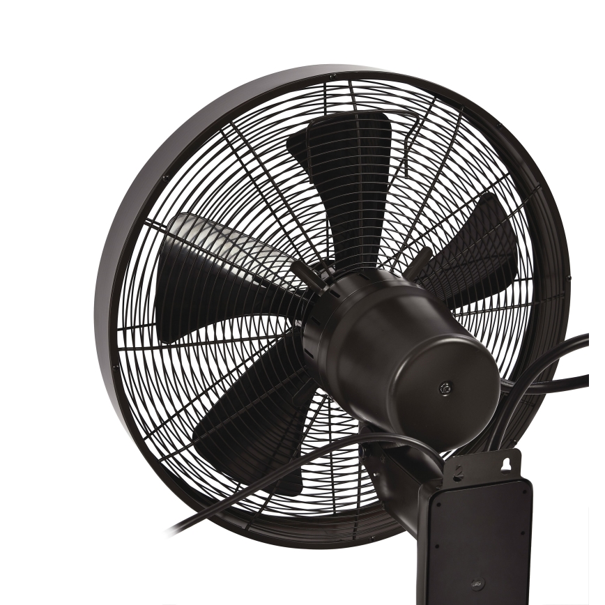 ZEVENTI - Väggfläkt FREEZE 50W/230V diameter 40 cm svart/brun + fjärrkontroll