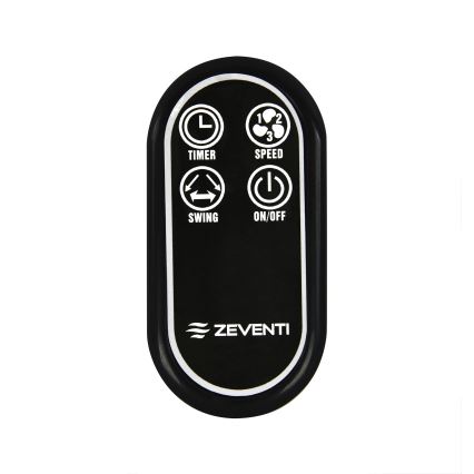 ZEVENTI - Väggfläkt FREEZE 50W/230V diameter 40 cm svart/brun + fjärrkontroll