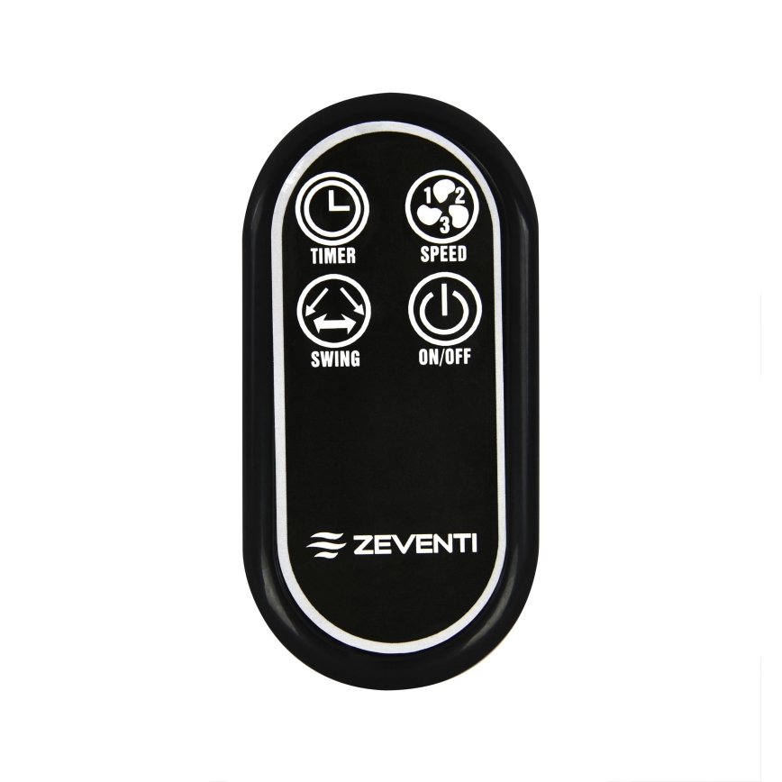 ZEVENTI - Väggfläkt FREEZE 50W/230V diameter 40 cm svart/brun + fjärrkontroll