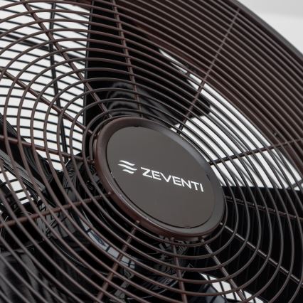 ZEVENTI - Väggfläkt FREEZE 50W/230V diameter 40 cm svart/brun + fjärrkontroll