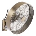 ZEVENTI - Väggmonterad fläkt FANNY 50W/230V bronsfärgad + fjärrkontroll