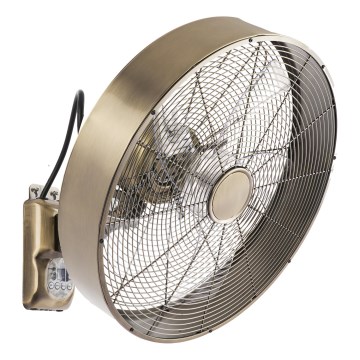 ZEVENTI - Väggmonterad fläkt FANNY 50W/230V bronsfärgad + fjärrkontroll