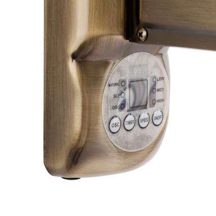 ZEVENTI - Väggmonterad fläkt FANNY 50W/230V bronsfärgad + fjärrkontroll