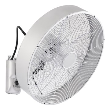 ZEVENTI - Väggmonterad fläkt FANNY 50W/230V mattkrom + fjärrkontroll
