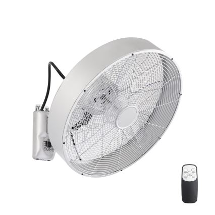 ZEVENTI - Väggmonterad fläkt FANNY 50W/230V mattkrom + fjärrkontroll