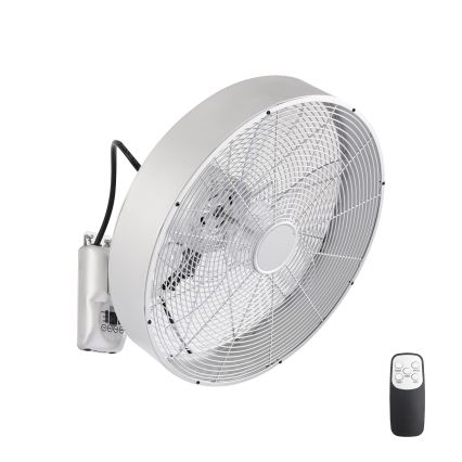ZEVENTI - Väggmonterad fläkt FANNY 50W/230V mattkrom + fjärrkontroll