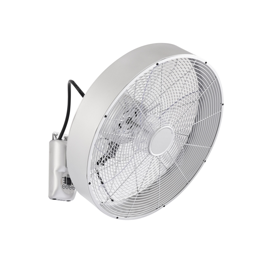 ZEVENTI - Väggmonterad fläkt FANNY 50W/230V mattkrom + fjärrkontroll