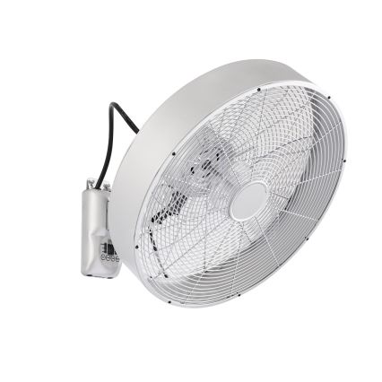 ZEVENTI - Väggmonterad fläkt FANNY 50W/230V mattkrom + fjärrkontroll