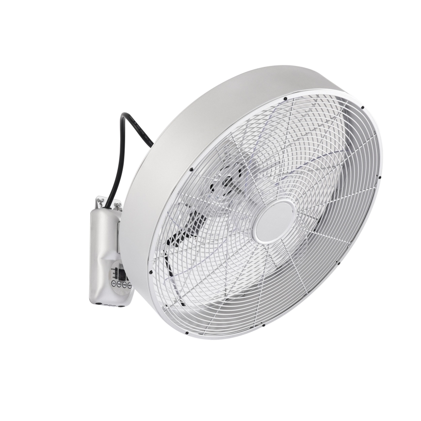 ZEVENTI - Väggmonterad fläkt FANNY 50W/230V mattkrom + fjärrkontroll