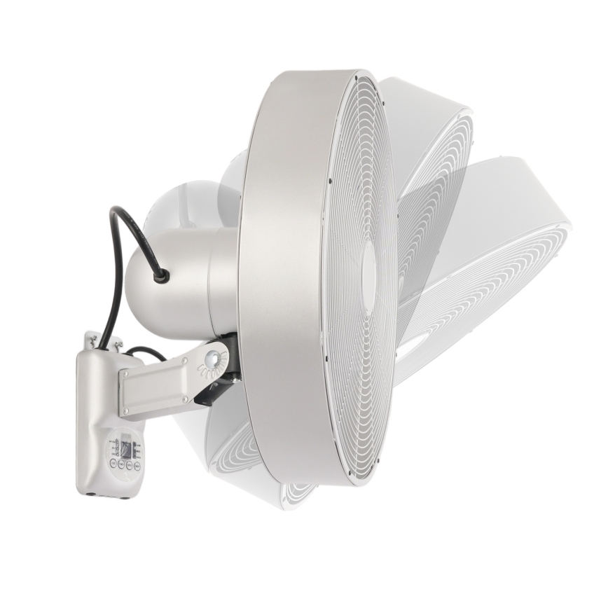 ZEVENTI - Väggmonterad fläkt FANNY 50W/230V mattkrom + fjärrkontroll