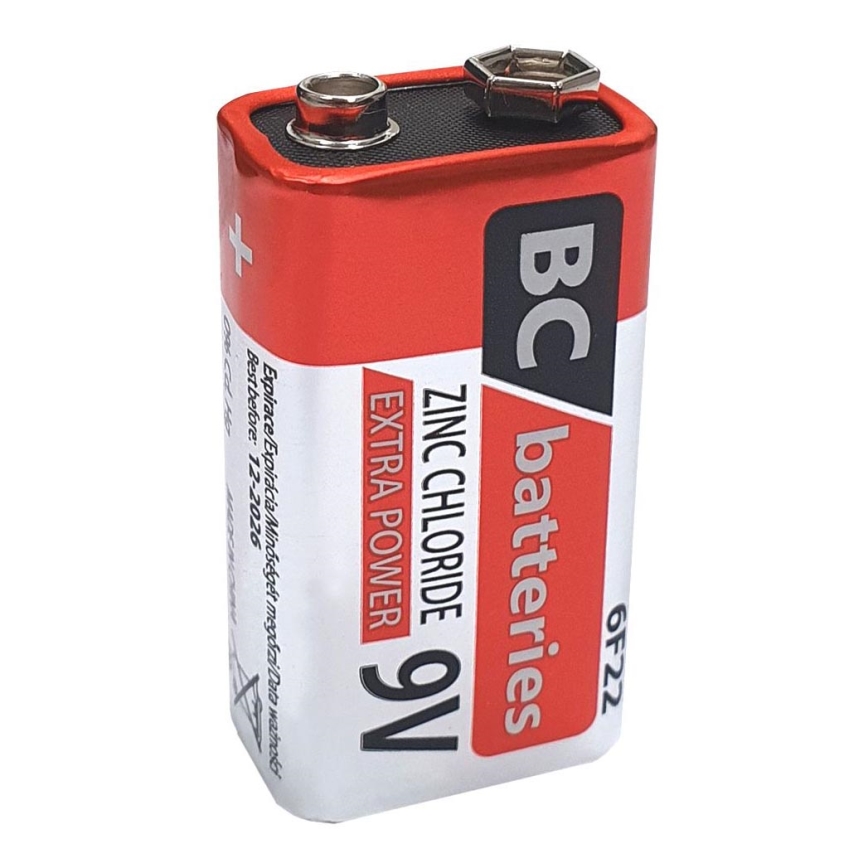 Zinkkloridbatteri 6F22 EXTRA POWER 9V