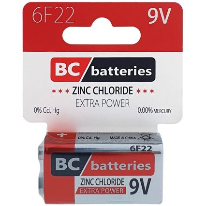 Zinkkloridbatteri 6F22 EXTRA POWER 9V