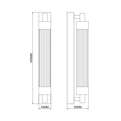 Zuma Line - LED-vägglampa LED/8W/230V svart