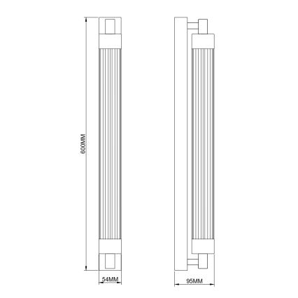 Zuma Line - LED vägglampa LED/14W/230V svart