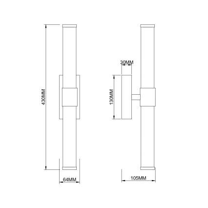 Zuma Line - LED-vägglampa LED/8W/230V mässing