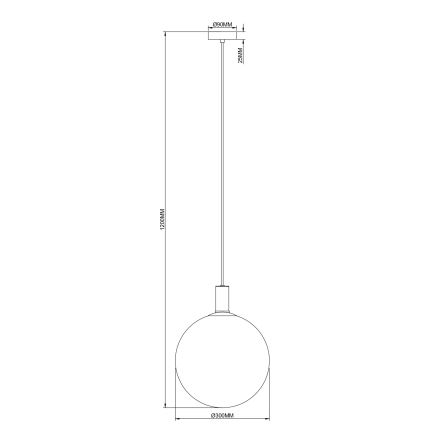 Zuma Line - Pendel på kabel 1xE27/25W/230V diam. 30 cm guld/svart