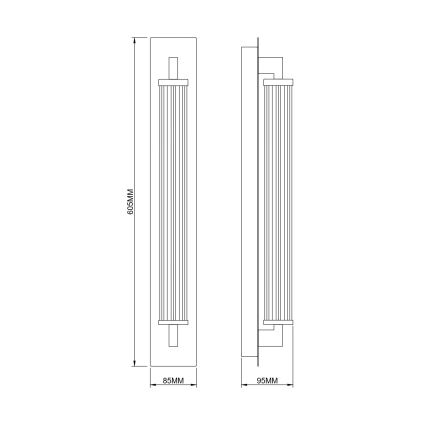 Zuma Line - LED-vägglampa LED/13W/230V guldfärgad