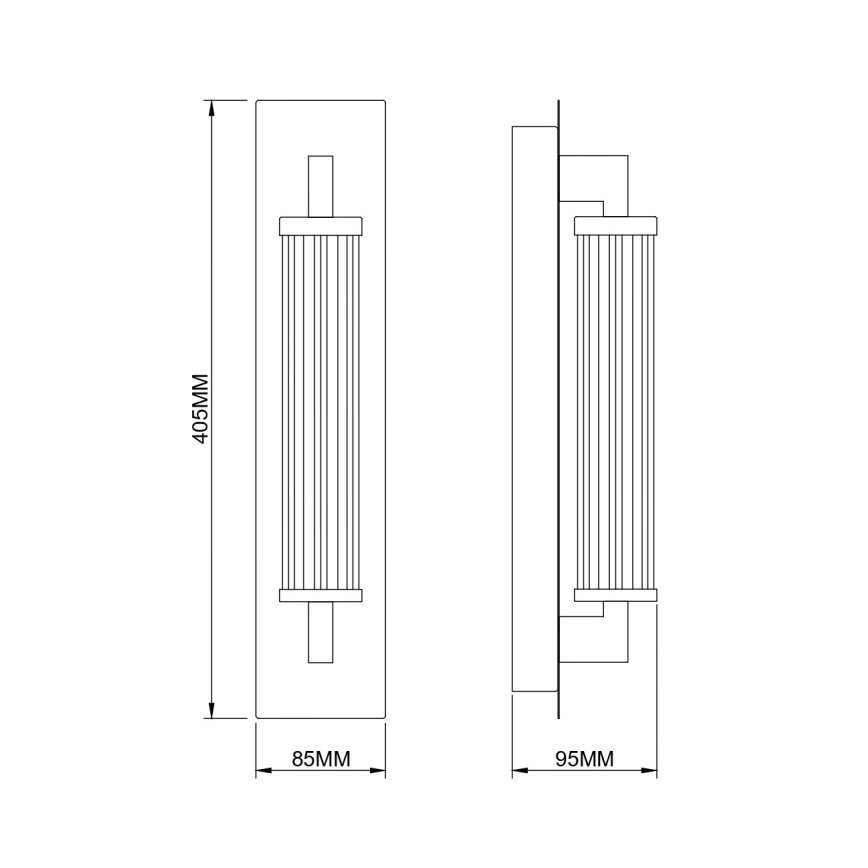 Zuma Line - LED-vägglampa LED/8W/230V guldfärgad