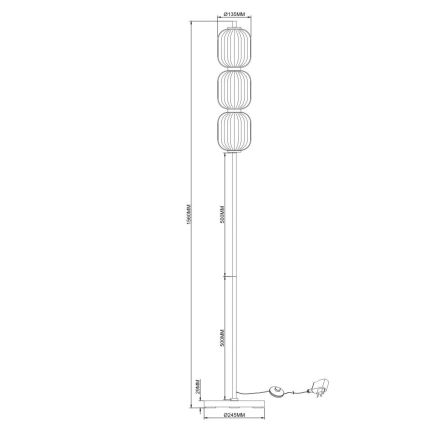 Zuma Line - LED golvlampa LED/20W/230V guld