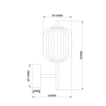 Zuma Line - LED-vägglampa LED/6,5W/230V guld