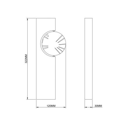 Zuma Line - LED-väggarmatur LED/3W/230V svart/guld
