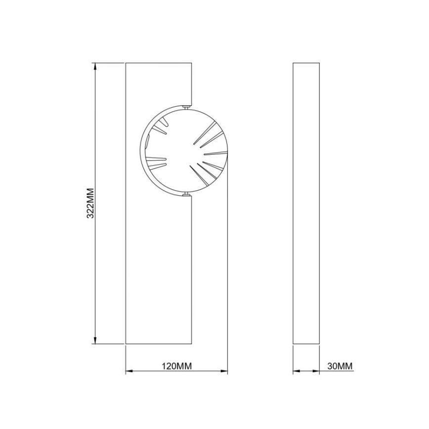 Zuma Line - LED-väggarmatur LED/3W/230V svart/guld