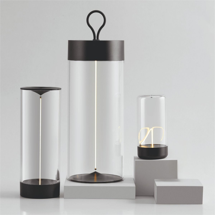 Zuma Line - LED Ljusreglerad uppladdningsbar bordslampa LED/1,2W/230V grå IP54