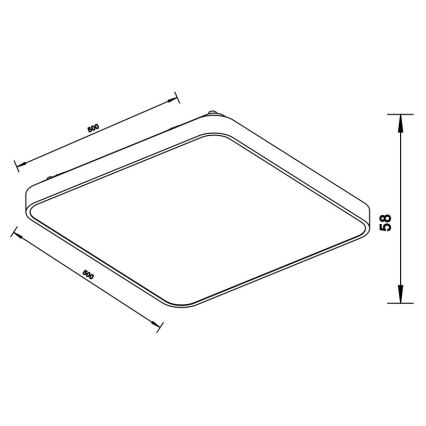 Zuma Line - LED taklampa LED/60W/230V skinande krom
