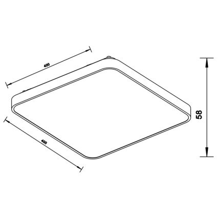 Zuma Line - LED taklampa LED/40W/230V skinande krom
