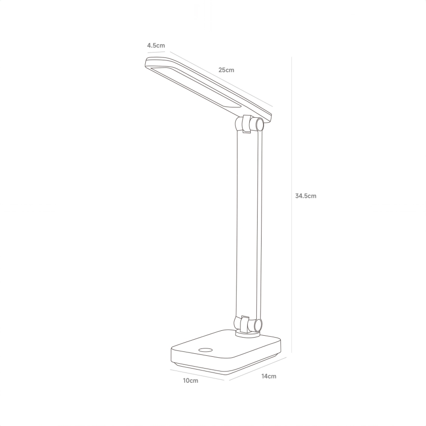 Zuma Line - LED Uppladdningsbar bordslampa LED/8W/1200 mAh 3000/4500/6000K svart