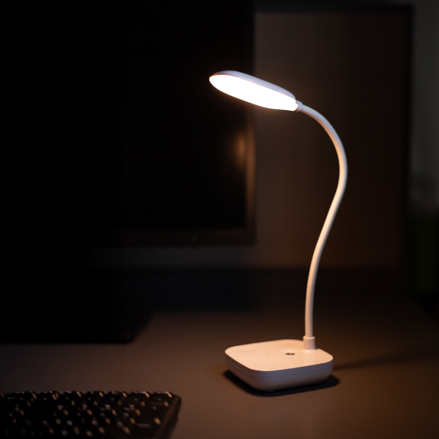 Zuma Line - LED Uppladdningsbar bordslampa LED/7W/1200 mAh 3000/4500/6000K vit