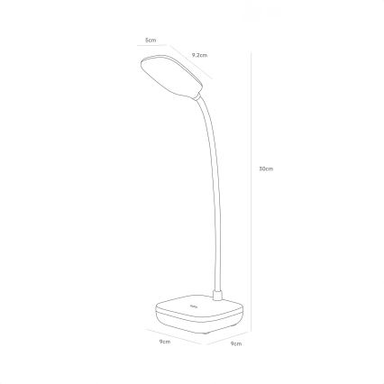 Zuma Line - LED Uppladdningsbar bordslampa LED/7W/1200 mAh 3000/4500/6000K vit