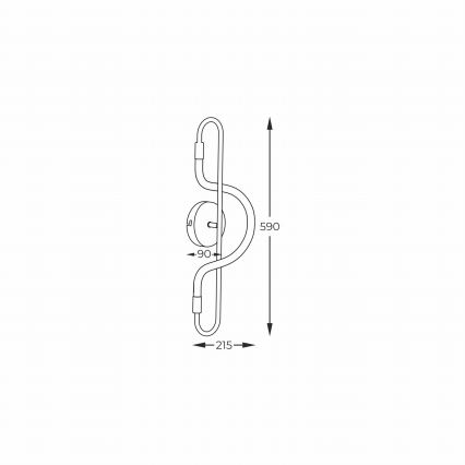 Zuma Line - LED väggbelysning BALBO LED/10W/230V 3000/4000/6000K svart