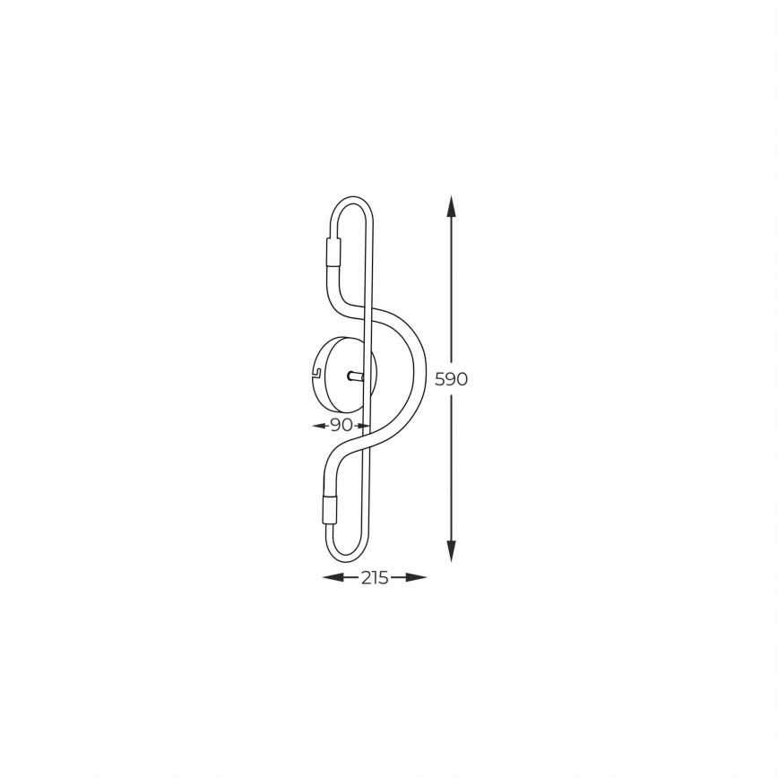 Zuma Line - LED väggbelysning BALBO LED/10W/230V 3000/4000/6000K svart