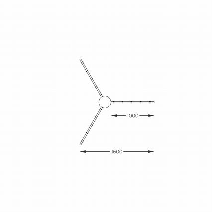 Zuma Line - LED ytmonterad ljuskrona LED/42W/230V 3000/4000/6000K svart