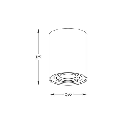 Zuma Line - Spotlampa 1xGU10/50W/230V svart