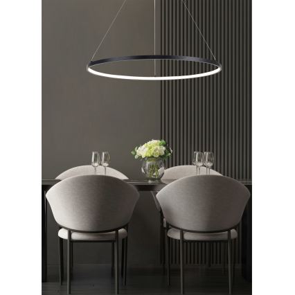 Zuma Line - LED ljuskrona med textilsladd LED/36W/230V 3000/4000/6000K diameter 80 cm svart