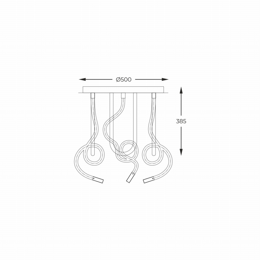 Zuma Line - LED ytmonterad ljuskrona LED/45W/230V 3000/4000/6000K svart
