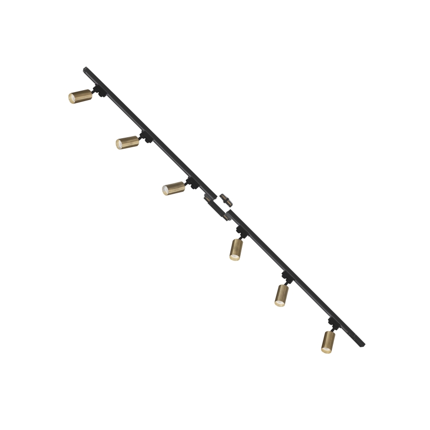 Zuma Line - Spotlight i skensystem 6xGU10/35W/230V svart/guld