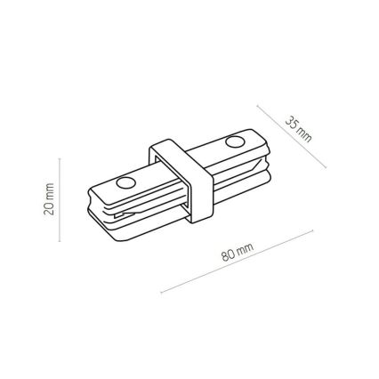 Zuma Line - Spotlight för skensystem 8xGU10/10W/230V vit + rälstillbehör