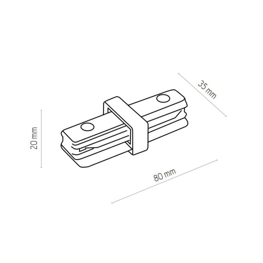 Zuma Line - Spotlight för skensystem 8xGU10/10W/230V vit + rälstillbehör