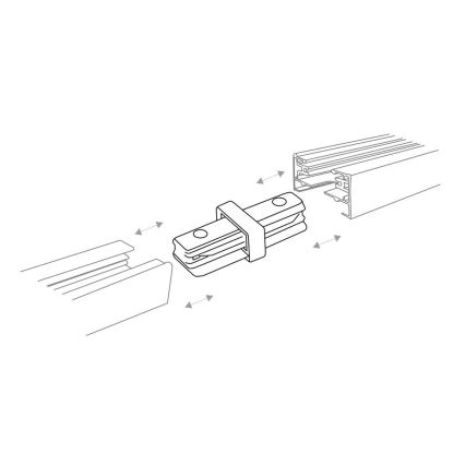 Zuma Line - Spotlight för skensystem 8xGU10/10W/230V vit + rälstillbehör