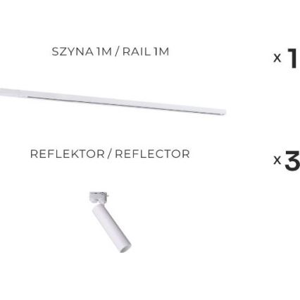 Zuma Line - Skenspot 3x GU10/35W/230V, vit