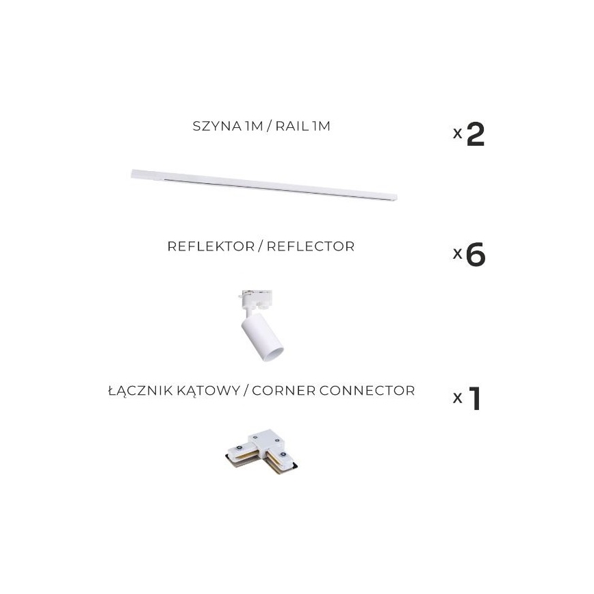 Zuma Line - Spotlampa för skensystem 6xGU10/35W/230V vit