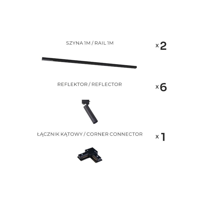 Zuma Line - Skenspott för skensystem 6xGU10/35W/230V svart