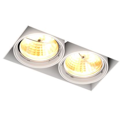 Zuma Line - Infälld belysning  2xGU10-AR111/15W/230V vit