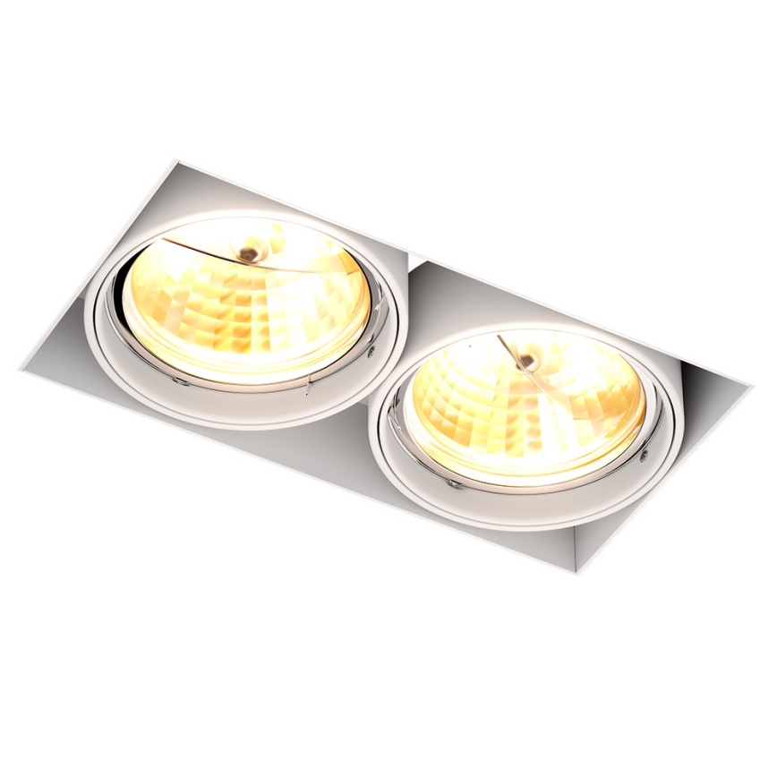 Zuma Line - Infälld belysning  2xGU10-AR111/15W/230V vit