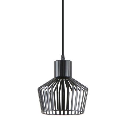Zuma Line - Ljuskrona med textilsladd 1xE27/40W/230V diameter 18 cm svart